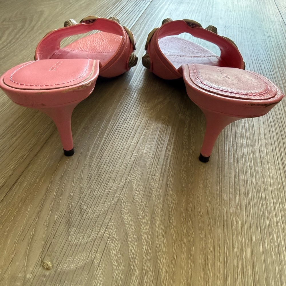 Balenciaga Hot Pink Buckle Detail Mules - Size 37.5 - Picture 6 of 8